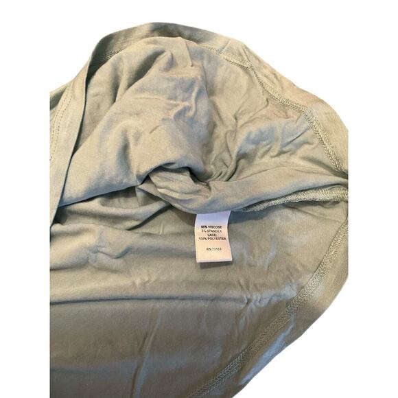 Cable & Gauge Floral Lace Top Short Sleeve Pullover Stretch Blue Size L NWT - Picture 3 of 4